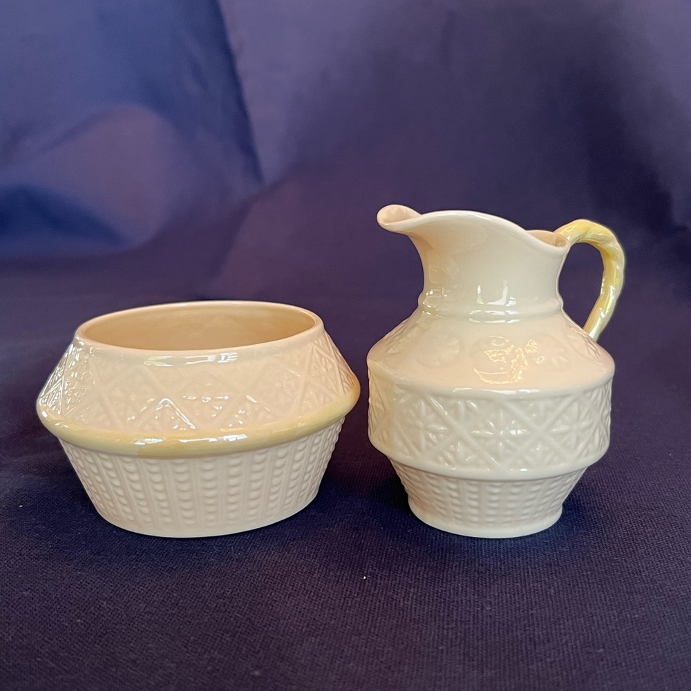 Vintage Belleek Sugar & Creamer